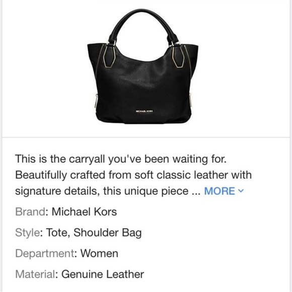 Michael Kors black leather handbag - Picture 8 of 8